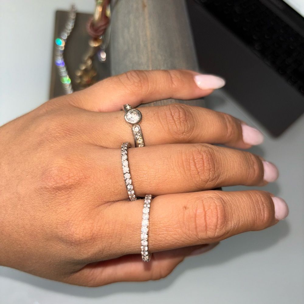 1* ring 925 Silver Diamond Sterling Rings* You choose one1